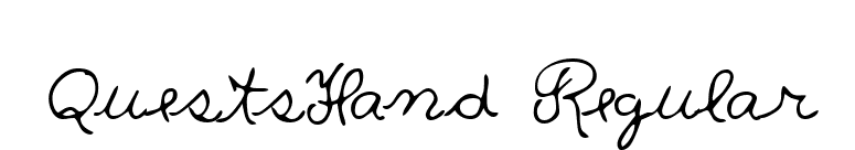 QuestsHand Regular font preview