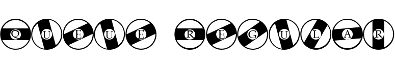 Queue Regular font preview