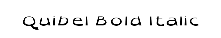 Quibel Bold Italic font preview