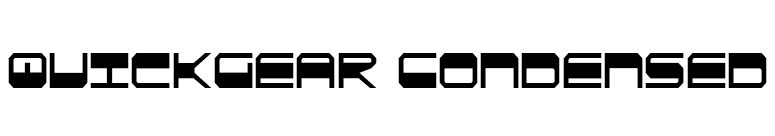 QuickGear Condensed font preview