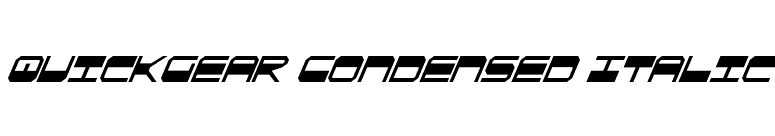 QuickGear Condensed Italic font preview