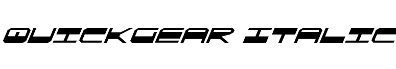 QuickGear Italic font preview