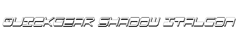 QuickGear Shadow ItalCon font preview