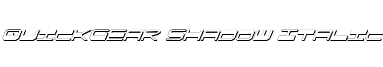 QuickGear Shadow Italic font preview