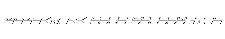 Quickmark Cond Shadow Ital font preview