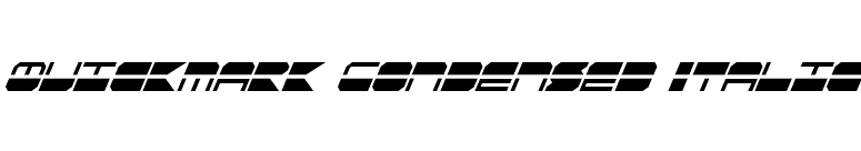 Quickmark Condensed Italic font preview