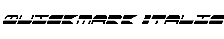 Quickmark Italic font preview
