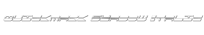 Quickmark Shadow Italic font preview