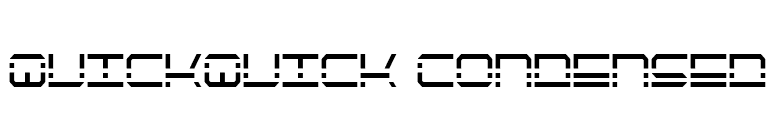 QuickQuick Condensed font preview
