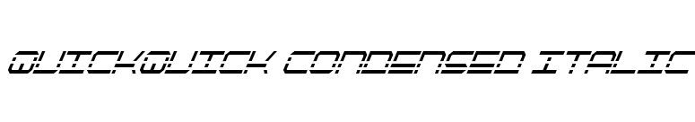 QuickQuick Condensed Italic font preview