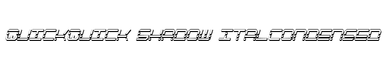 QuickQuick Shadow ItalCondensed font preview