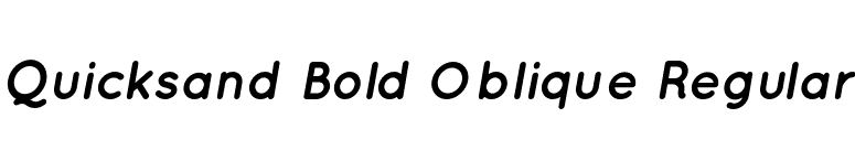 Quicksand Bold Oblique Regular font preview