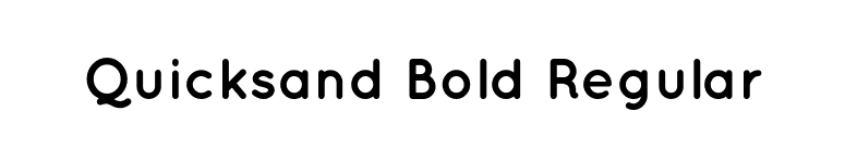 Quicksand Bold Regular font preview