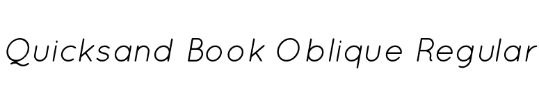 Quicksand Book Oblique Regular font preview