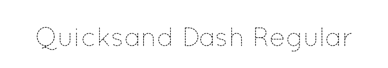Quicksand Dash Regular font preview