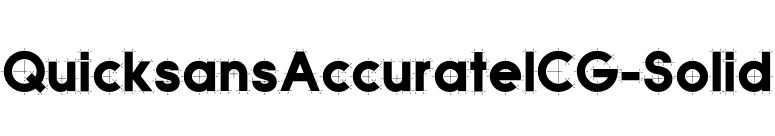 QuicksansAccurateICG-Solid font preview