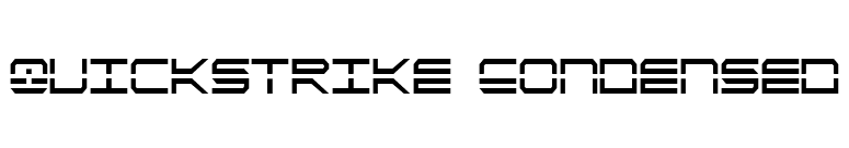 QuickStrike Condensed font preview