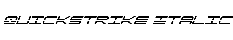 QuickStrike Italic font preview
