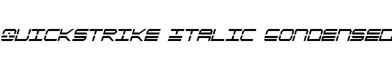 QuickStrike Italic Condensed font preview