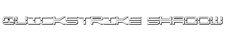 QuickStrike Shadow font preview