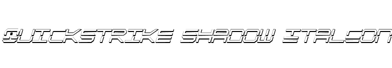 QuickStrike Shadow ItalCon font preview