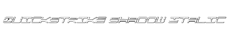 QuickStrike Shadow Italic font preview