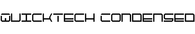 QuickTech Condensed font preview