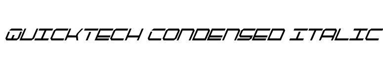 QuickTech Condensed Italic font preview