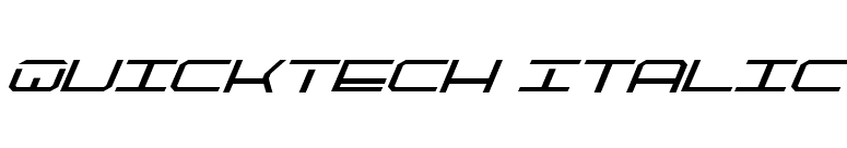 QuickTech Italic font preview