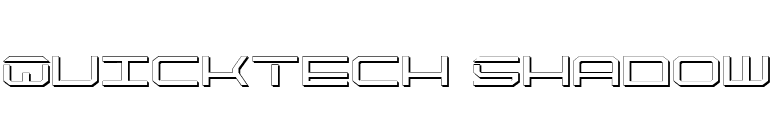QuickTech Shadow font preview