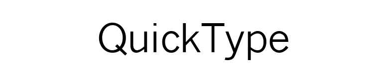 QuickType font preview