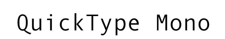 QuickType Mono font preview