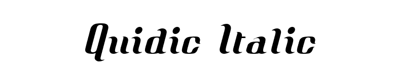 Quidic Italic font preview