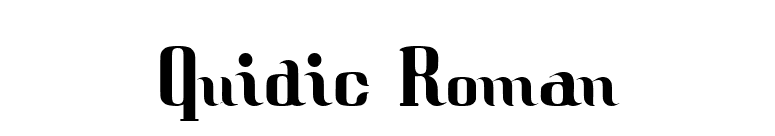 Quidic Roman font preview