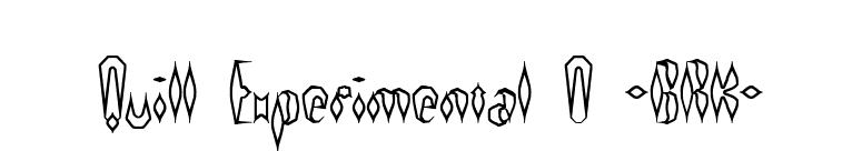Quill Experimental O -BRK- font preview