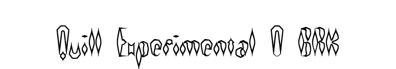 Quill Experimental O BRK font preview