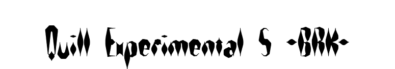Quill Experimental S -BRK- font preview