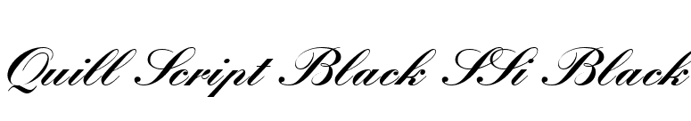 Quill Script Black SSi Black font preview