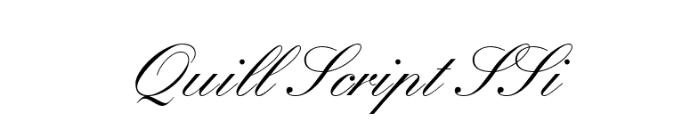 Quill Script SSi font preview