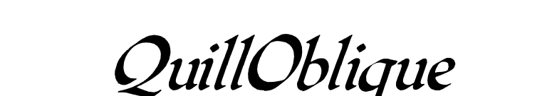 QuillOblique font preview