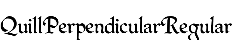 QuillPerpendicularRegular font preview