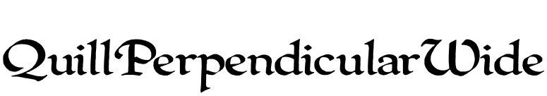 QuillPerpendicularWide font preview