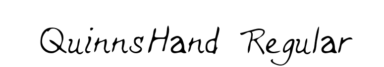 QuinnsHand Regular font preview