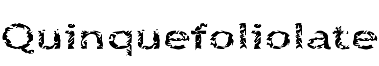 Quinquefoliolate font preview