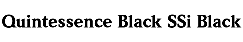 Quintessence Black SSi Black font preview
