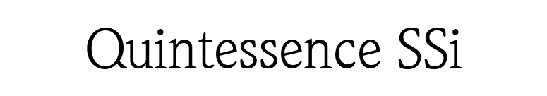 Quintessence SSi font preview