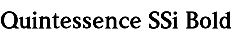 Quintessence SSi Bold font preview