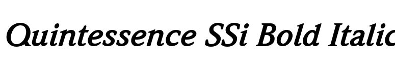Quintessence SSi Bold Italic font preview
