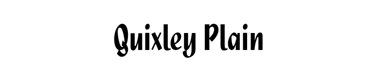 Quixley Plain font preview