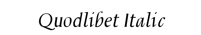 Quodlibet Italic font preview